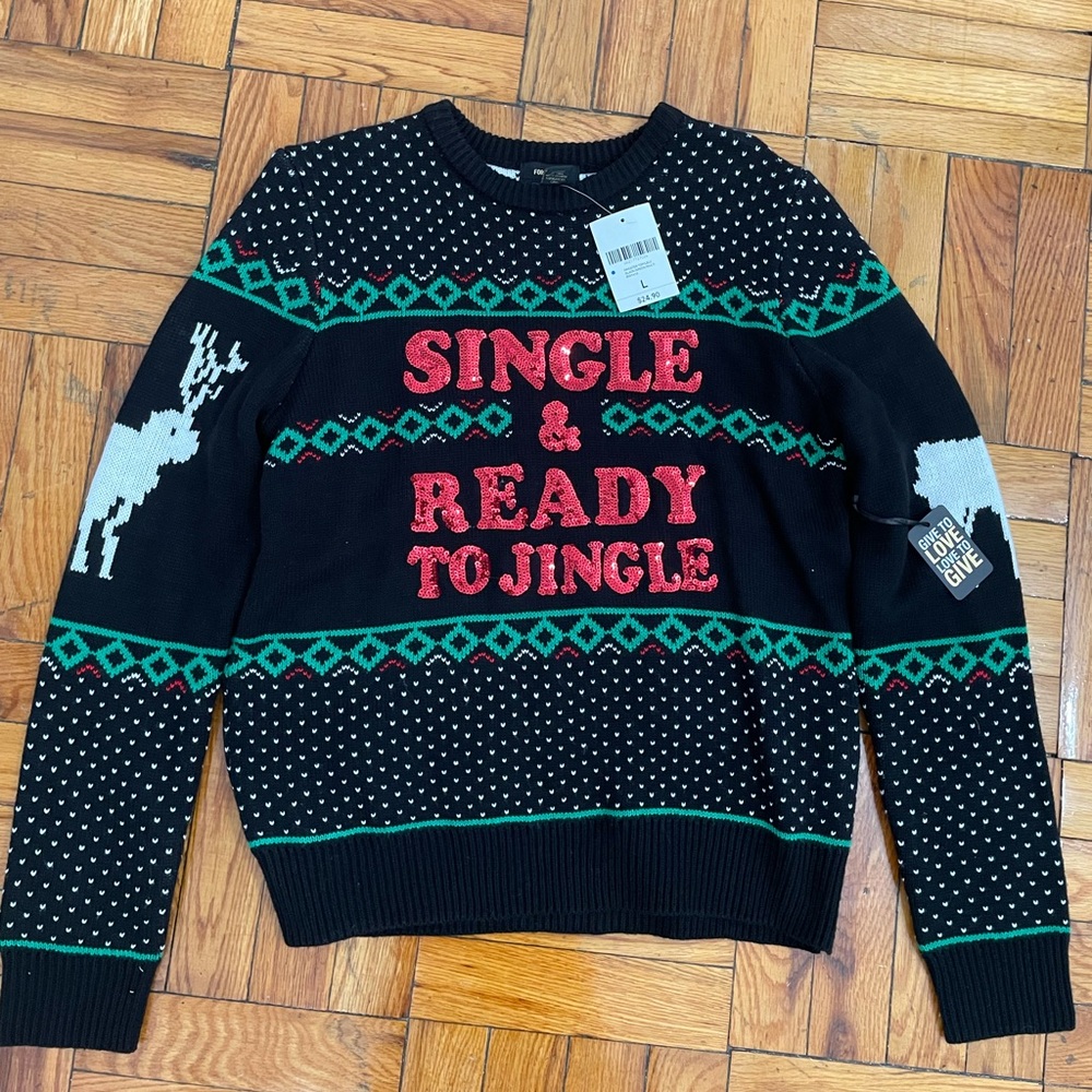 FOREVER 21 HOLIDAY SWEATER SIZE L